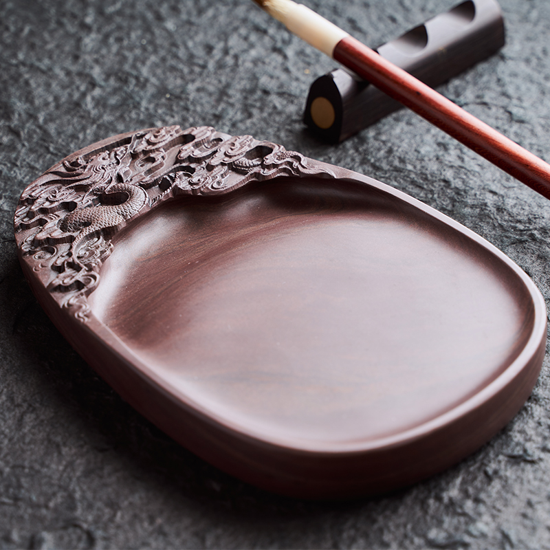 清仓特惠 国家非遗云龙肇庆端砚砚台带盖8寸宋坑正宗原石高档文房四宝精品礼品书法国画磨墨条墨块