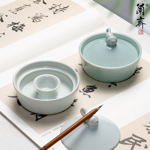 半个月不干墨多功能实用火锅砚台