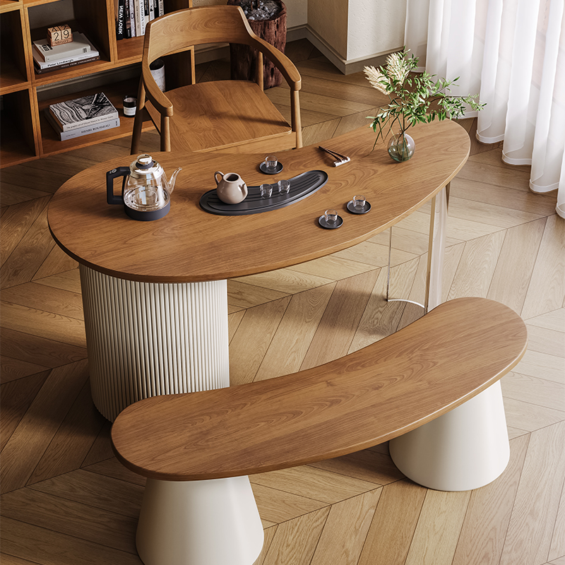 费洛可实木阳台茶桌椅组合小户型家用客厅小茶台现代简约2025新款