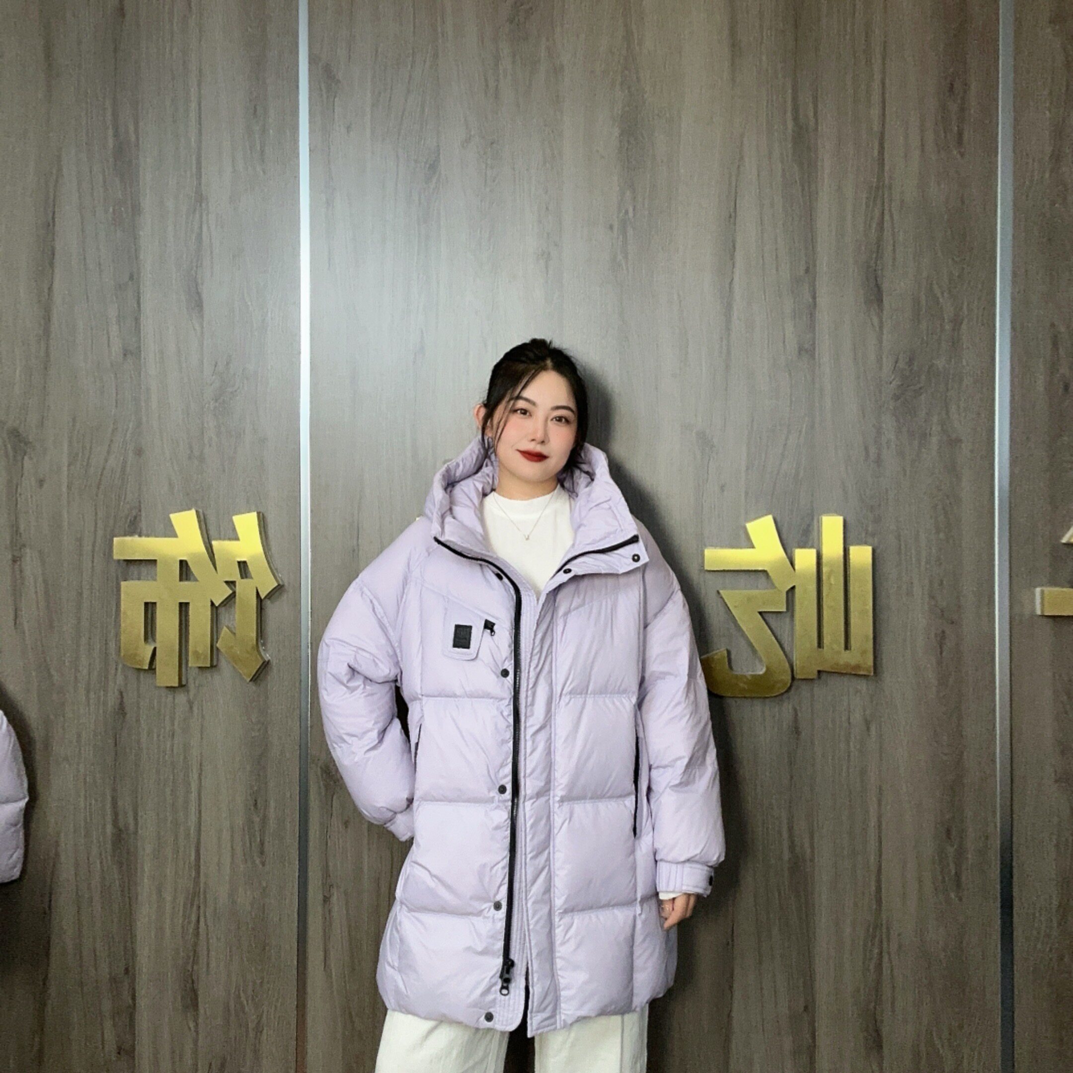 时风国际品牌羽绒服女2026年新款中长款加厚保暖90鸭绒外套550089