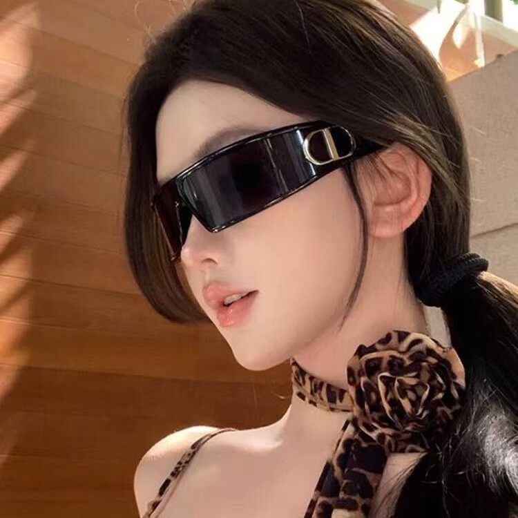 D家欧美风时尚高级感网红发箍式女款运动型墨镜防紫外线骑行眼镜