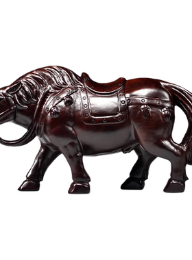 木制马摆件实木雕刻十二生肖木头马到成功木制吉祥物工艺装饰品