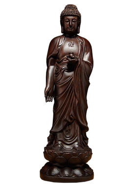 黑檀木雕刻大日如来佛祖工艺品