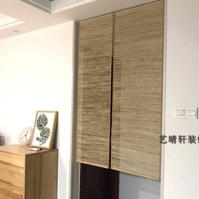 艺晴轩挂帘中式透光门帘苎麻门帘手工麻帘日式隔断挂帘过道门帘