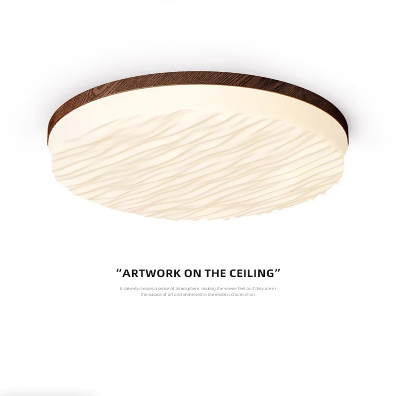 卧室吸顶灯书房间主卧灯中古风复古宋代美学中国风阳台圆形灯具灯