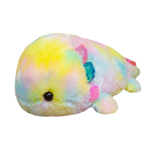 波比熊可爱呆萌彩虹墨西哥蝾螈毛绒玩偶六角恐龙娃娃鱼公仔抱枕