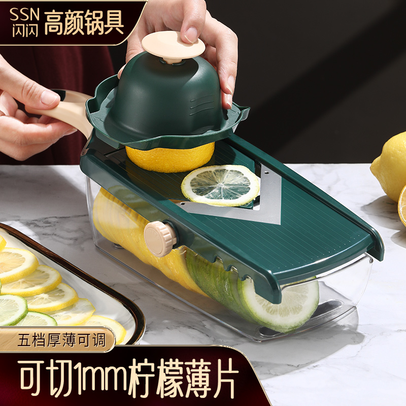 柠檬切片器专切柠檬神器家用水果切片机切柠檬工具专用刀切柠檬板 厨房/烹饪用具 多功能切菜器 原图主图