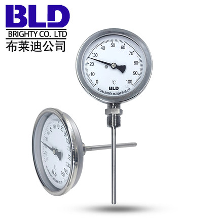 WSSF411径向北京布莱迪双金属温度计WSSF401轴向活动螺纹固定螺纹