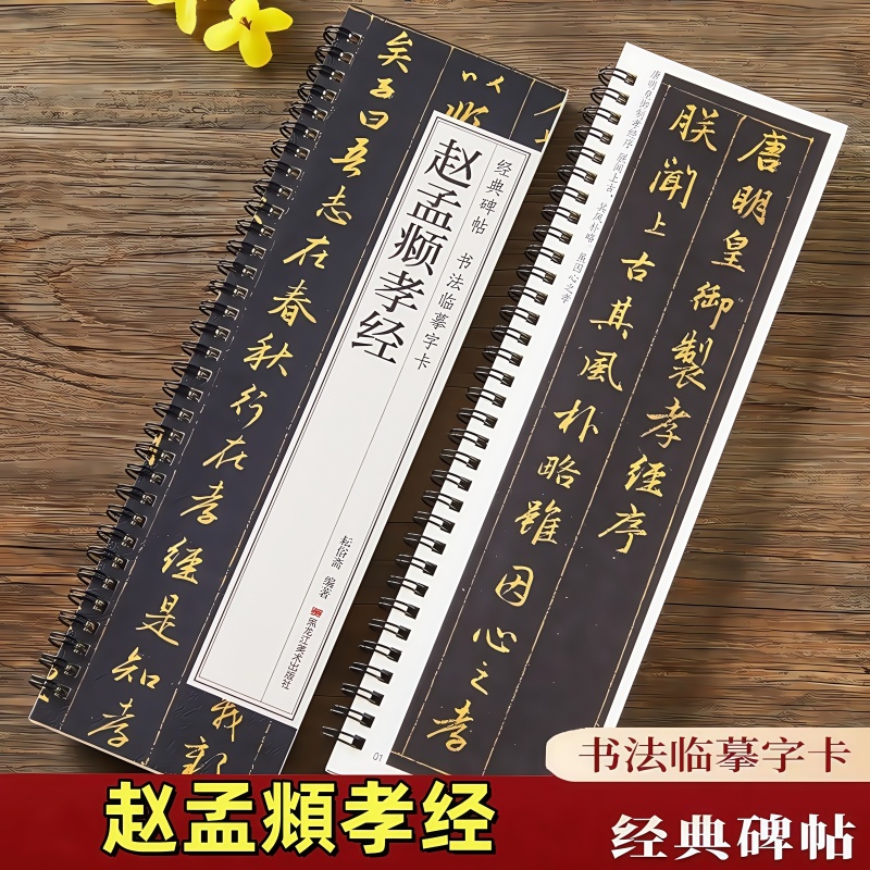 赵孟頫孝经经典碑帖书法临摹字卡