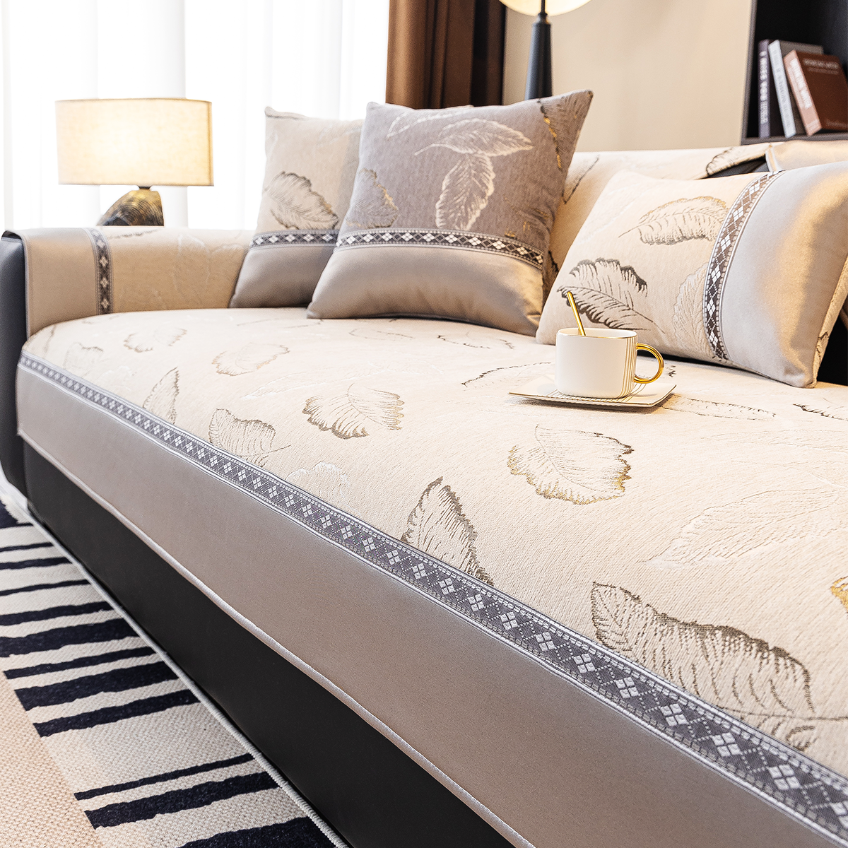 2025新款四季通用沙发坐垫子轻奢高级感皮沙发专用套罩防滑盖布巾,居家布艺,沙发垫,淘宝优惠券,粉丝福利购,淘宝优惠卷