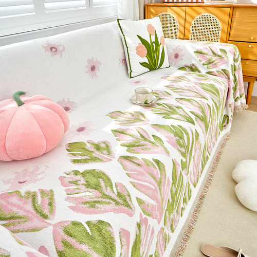 雪尼尔四季通用沙发盖布亲肤透气