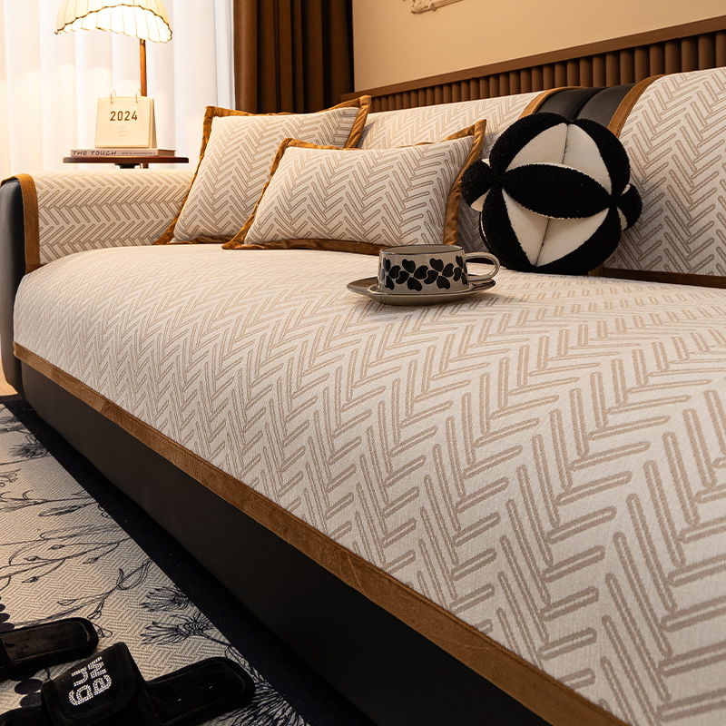 沙发垫冬季真皮沙发盖布秋冬固定防滑坐垫四季通用全包靠背套罩巾