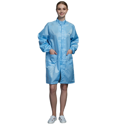 立领拉链大褂防尘防静电四节男女