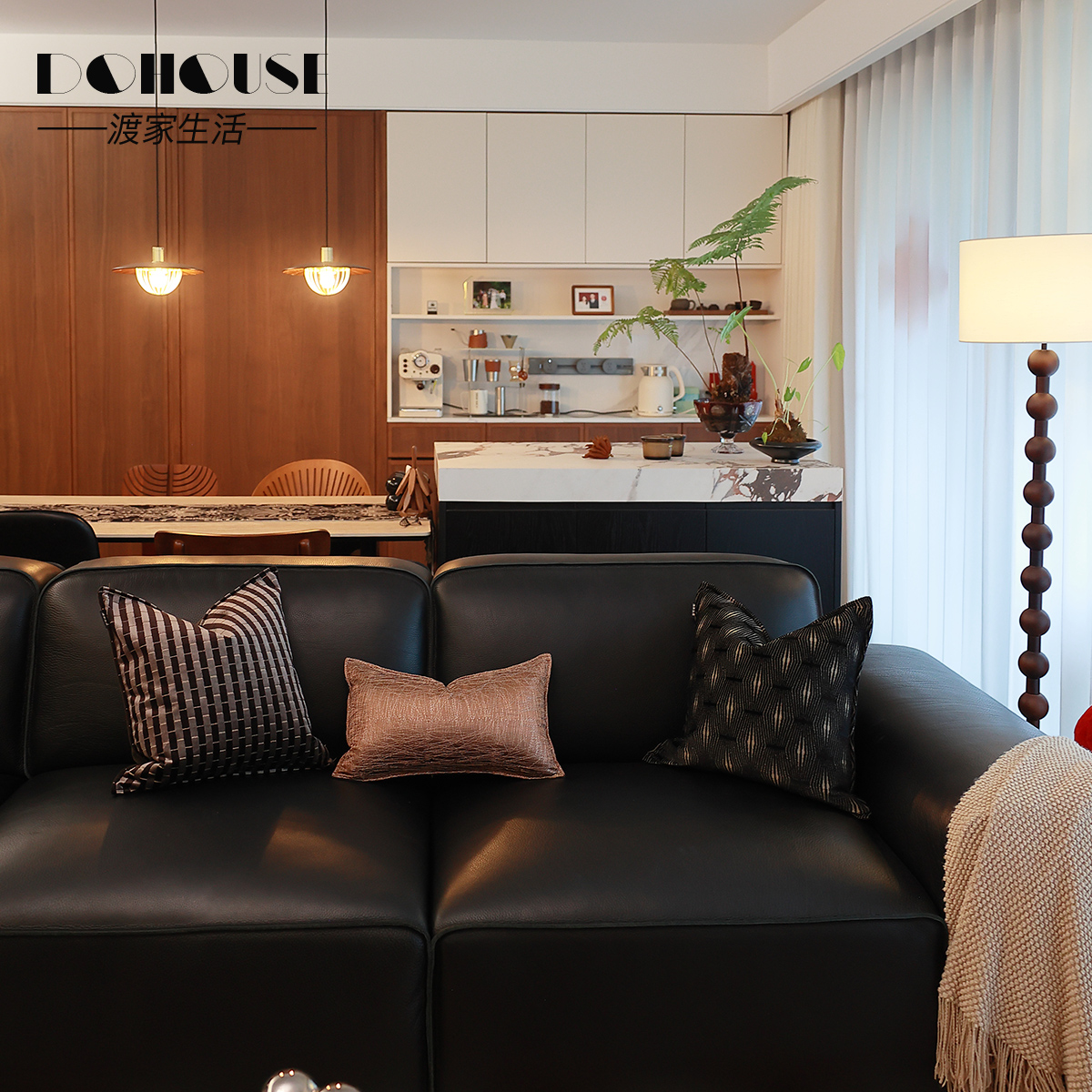 轻奢法式风格黑色抱枕