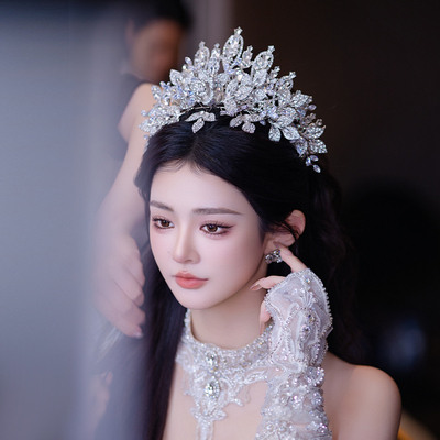 韩式奢华优雅精致皇冠新娘头饰公主唯美耳饰婚纱礼服结婚造型饰品