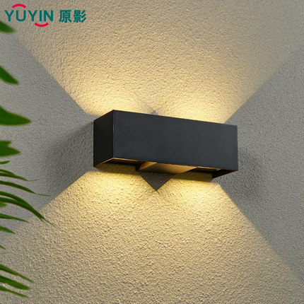 超亮LED户外壁灯防水庭院灯上下打光洗墙灯造型氛围花园围墙壁灯