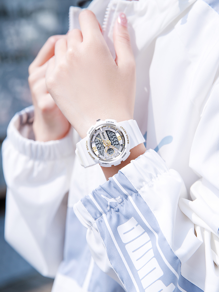 女款女生手表女2025新款初中高中学生防水儿童女孩学霸石英电子表