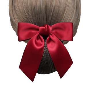 发网护士职业头花蝴蝶结发夹银行酒店高铁乘务员盘发网网兜弹簧夹