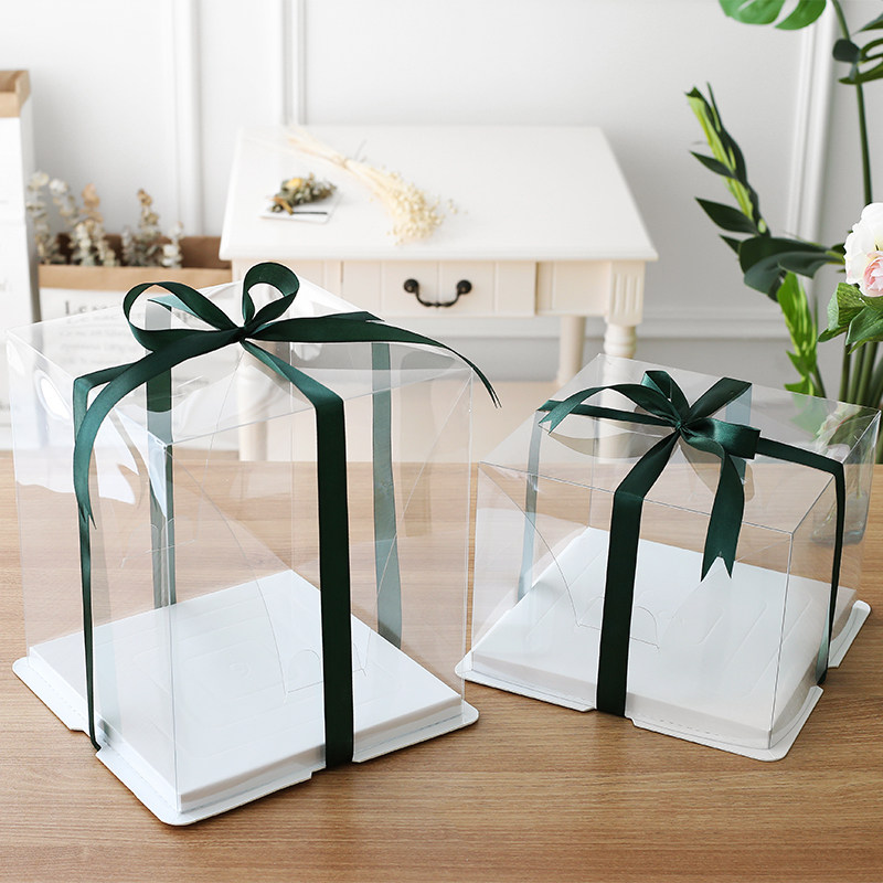 生日蛋糕盒全透明加高包装盒子