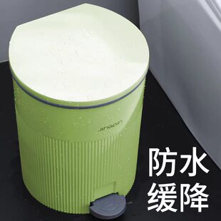 18L加厚家用垃圾桶2025新款厕所化妆室带盖子脚踏式客厅脚踩收纳