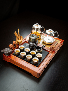 高档花梨木茶具茶盘套装小型全自动一体家用实木茶台送礼泡煮茶器