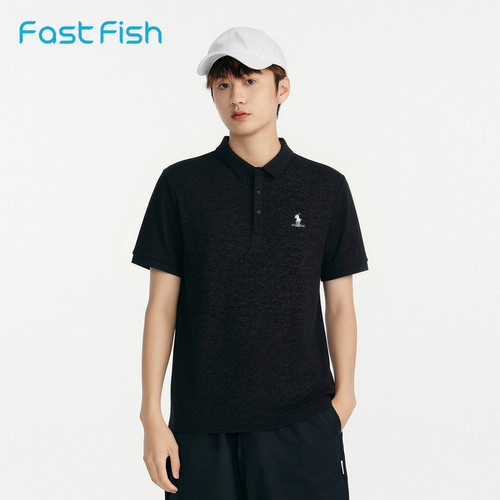 快鱼26夏季新款短袖Polo衫男士商务休闲时尚修身潮流时尚翻领半袖
