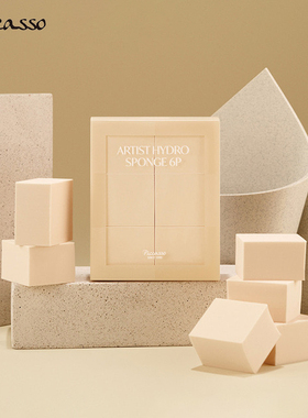 韩国piccasso水感海绵粉扑6p柔软服帖新品化妆工具