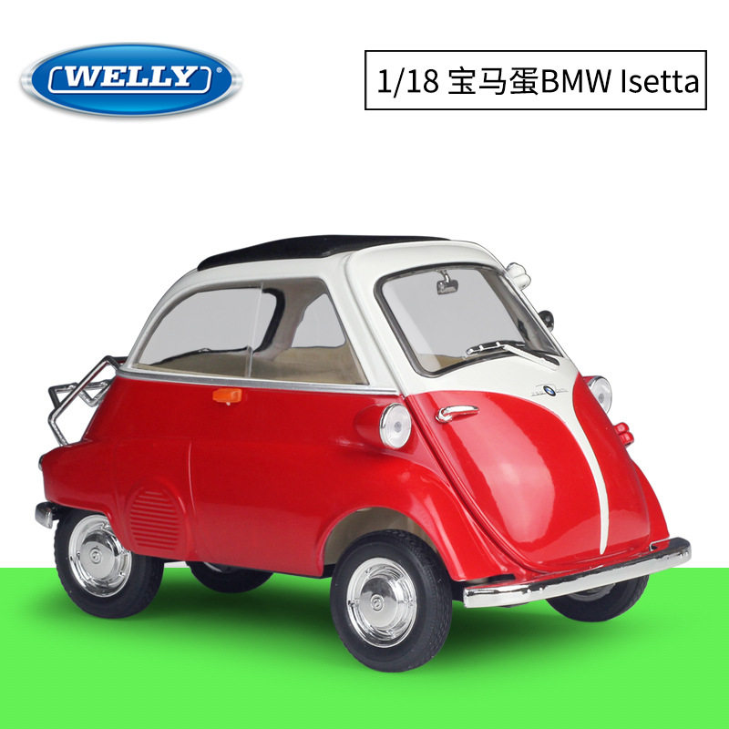 welly威利1:18宝马蛋 bmw isetta 仿真合金汽车模型玩具收藏摆件