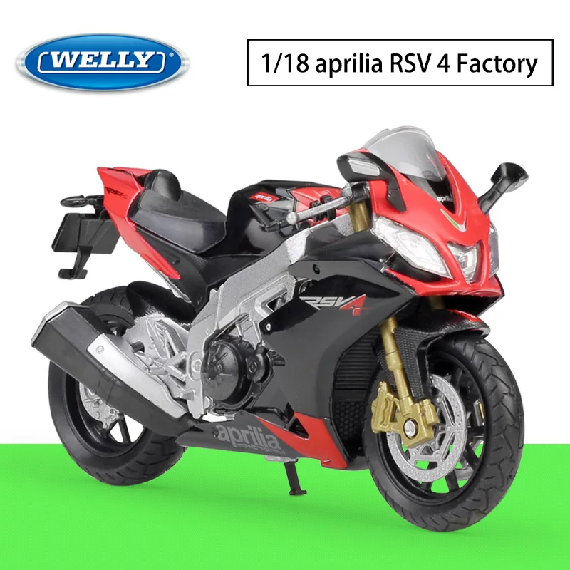 WELLY Вилли 1:18 апрельский RSV4 Factory моделирование алюминиевый мотоцикл