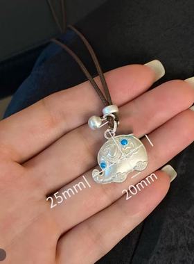 足银990大象吊坠项链女款小众高级感送女友闺蜜生日礼物