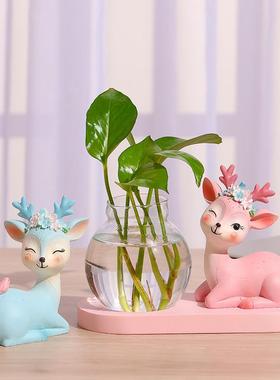 家居饰品轻奢摆件创意可爱鹿客厅电视柜工艺品装饰品摆设结婚礼物