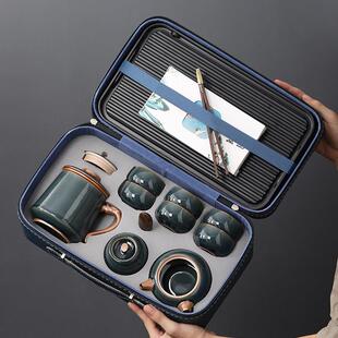 旅行茶具小套装家用户外轻奢高档功夫泡茶壶茶盘办公简约2023新款