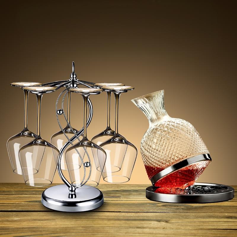 轻奢红酒杯创意醒酒器高档勃艮第水晶高脚葡萄酒杯子套装家用酒具