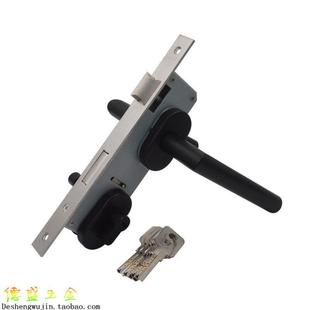 不锈钢铝合金黑色门锁塑钢门锁38方管特窄门框分体8520 30 35锁体