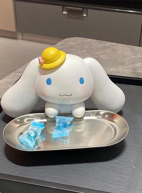 玉桂狗托盘大耳狗摆件客厅家居轻奢玄关钥匙收纳桌面乔迁新居礼物