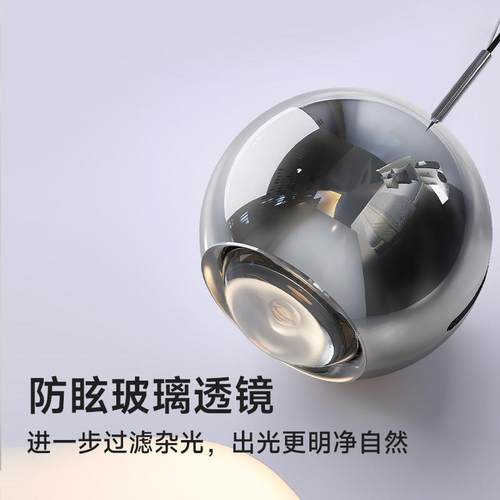 柏丁 主卧室床头吊灯高级感轻奢升降小吊灯 装饰氛围单头长吊线灯