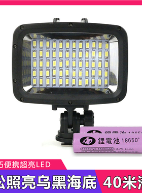 Sea Frogs 单反相机Gopro运动相机两用40米防水潜水LED补光灯高亮