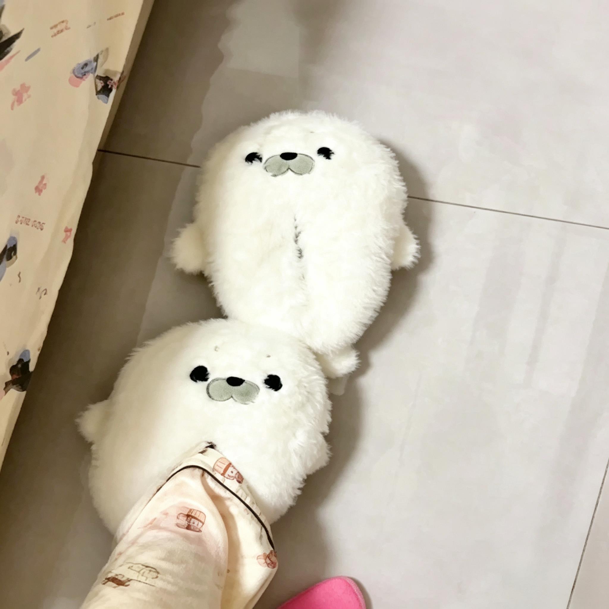 秋冬毛绒保暖防滑居家棉拖