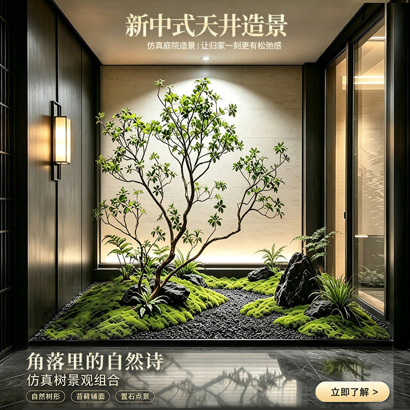 精品马醉木绿植造景橱窗植物榕树