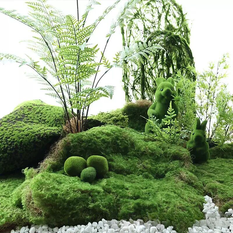 仿真青苔藓草皮草坪植物墙景观软装场背景橱窗展示盆景盆栽假苔藓