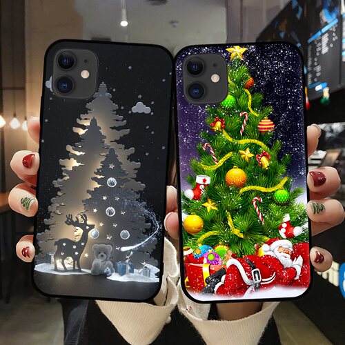 适用iPhone15苹果手机壳圣诞树plus姜饼人圣诞老人14 Christmas