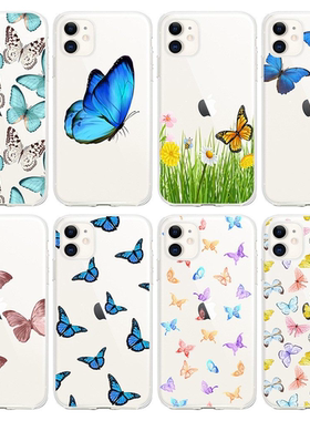 适用iPhone17air手机壳16e软壳手绘蝴蝶butterfly phone case苹果15plus