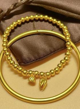 两世欢金包银手链古法传承18k女