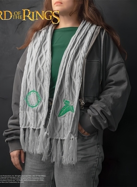 正版Cinereplicas指环王魔戒周边精灵绿叶围巾摩瑞亚之门围脖刺绣