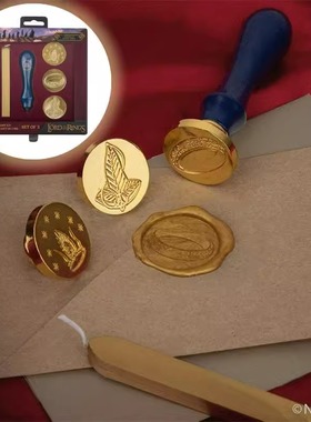 正版Cinereplicas魔戒指环王周边火漆印章精灵树叶蜡封联名套装