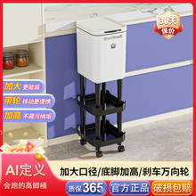 垃圾桶家用2025新款客厅轻奢高档可移动卧室厨房专用免弯腰卫生桶