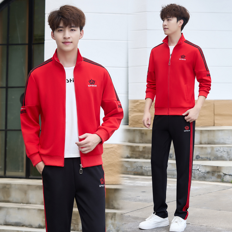 情侣运动套装男士2025春季新款外套男女跑步运动服春秋休闲卫衣女
