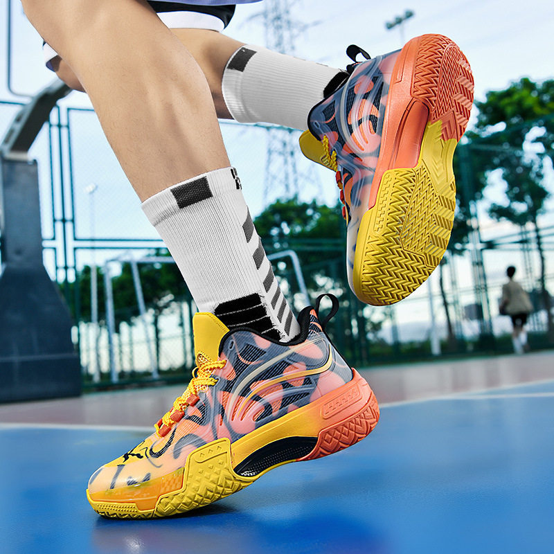 2025新款男女同款青少年训练比赛专用防滑耐磨网面透气低帮篮球鞋