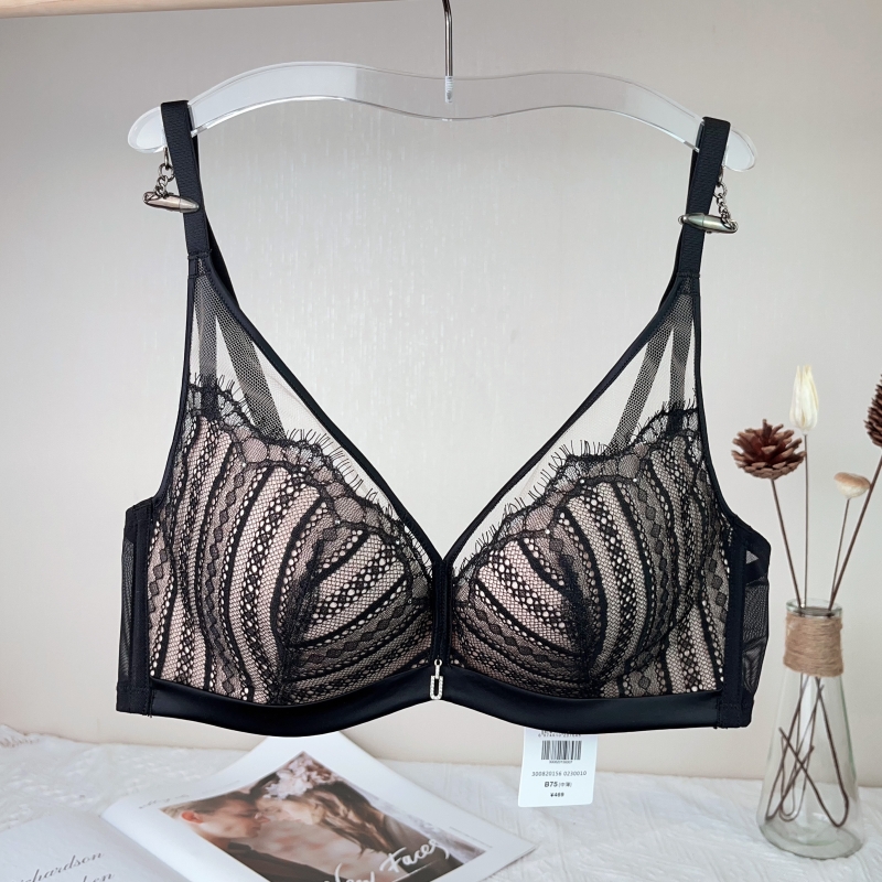 兰卓丽24秋冬夜色V熏系列内衣小胸聚拢软钢圈上托性感文胸20156