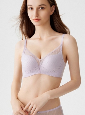 兰卓丽肌理凉感系列内衣软支撑小胸聚拢轻薄透气收副乳文胸20141